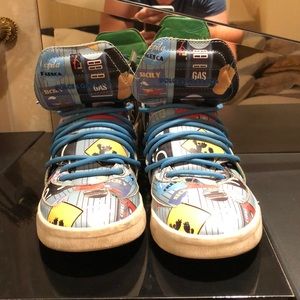 Graphic luxury sneakers by Dolce and Gabbana